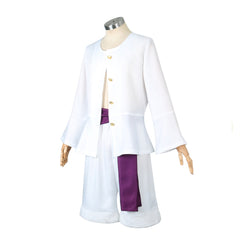 One Piece Monkey D. Luffy weiß Kostüm SET Cosplay Halloween Karneval Outfits