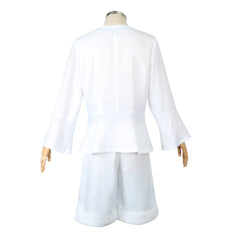 One Piece Monkey D. Luffy weiß Kostüm SET Cosplay Halloween Karneval Outfits