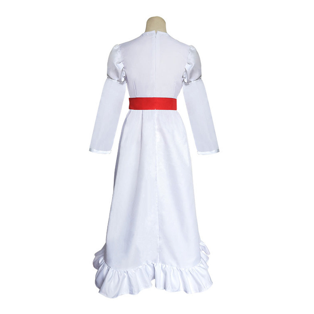 Kinder Mädchen Annabelle Film Kleid Cosplay Kostüm Weiß Karneval