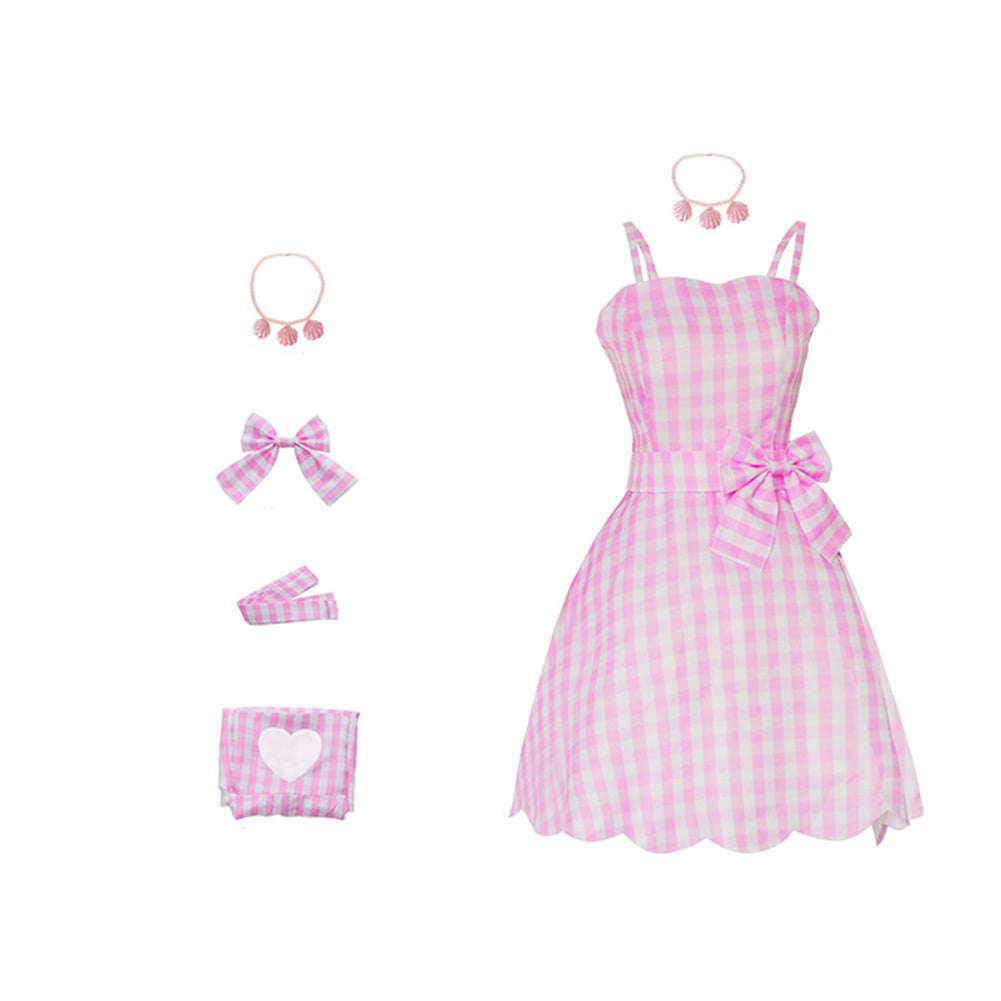 Film 2023 Barbie Kinder Mädchen Barbie rosa Kleid Cosplay Halloween Karneval Outfits