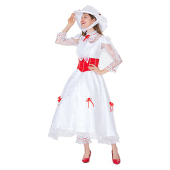 Mary Poppins Kleid Cospaly Kostüm Halloween Damen Kleid Erwachsene
