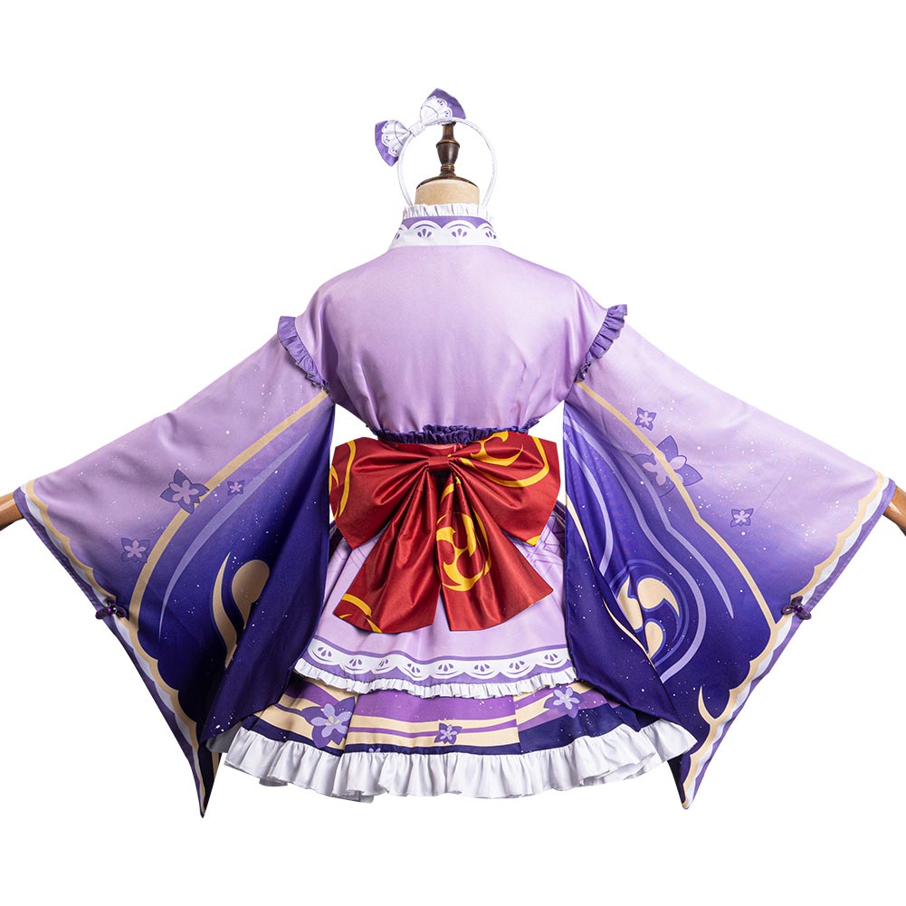 Genshin Impact Raiden Shogun Lolitakleid Cosplay Kostüm originell Halloween Kanreval Outfits Cossky®
