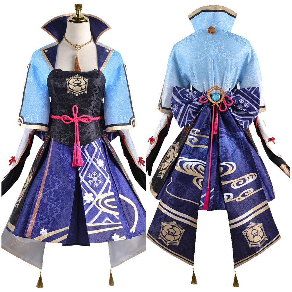 Kamisato Ayaka Cosplay Genshin Impact Kostüm Halloween Karneval Kleid