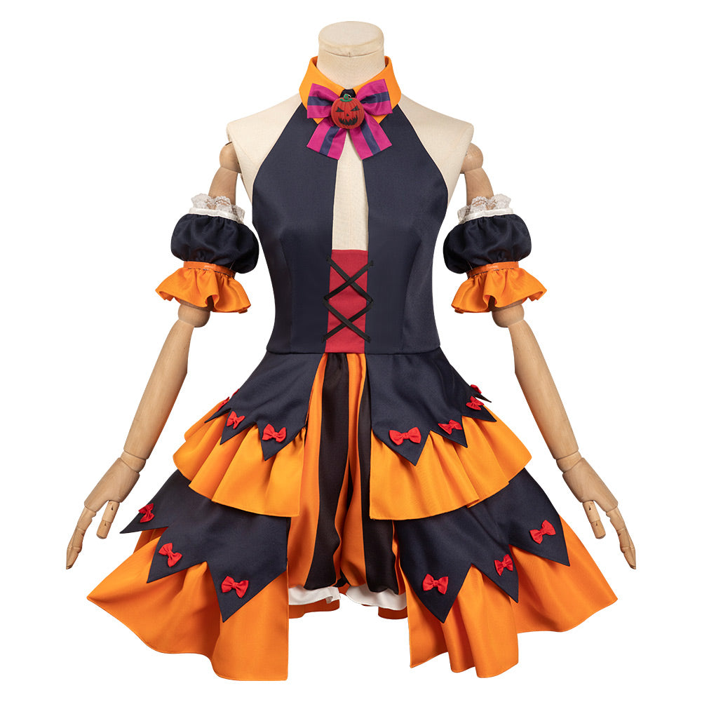 Demon Slayer Kimetsu no Yaiba Mitsuri Kanroji Halloween Kostüm Set Cosplay Karneval Outfits