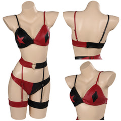 Harley Quinn Suicide Squad 2 Schwarz-Rotes Kostüm Für Damen