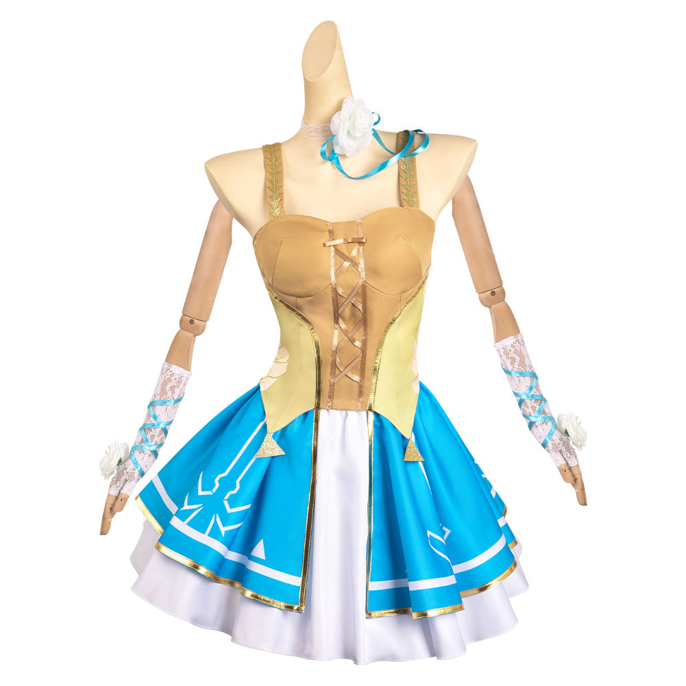 Prinzessin Zalda originell Kleid Cosplay Halloween Karneval Kostüm