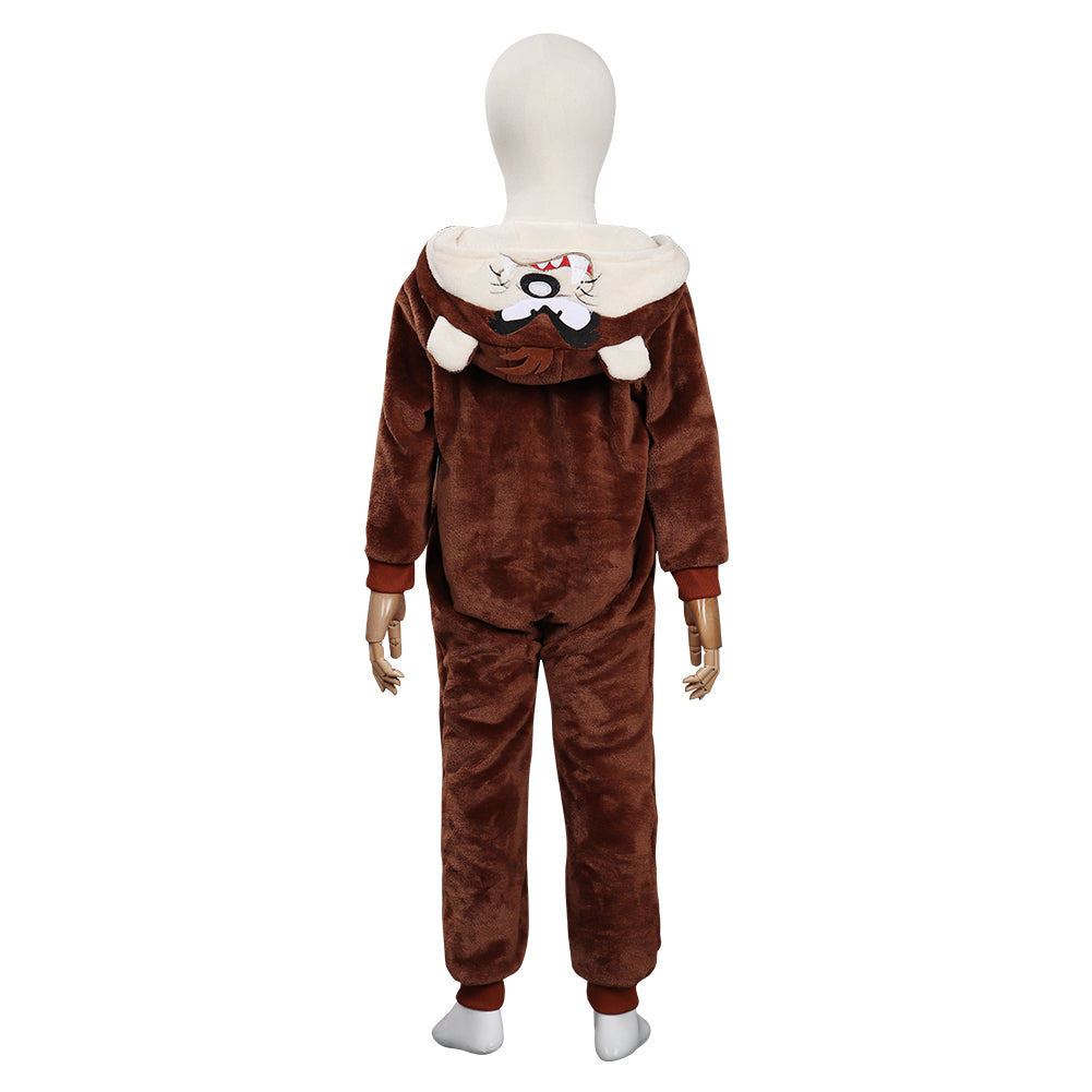Kinder Tasmanian Devil Cosplay Kostüm Pyjama Outfits Halloween Karneval Jumpsuit
