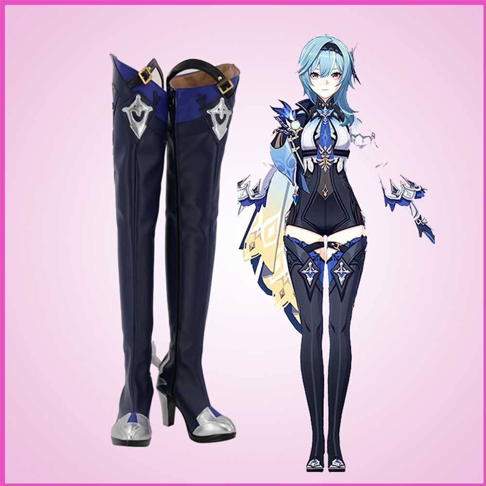 Genshin Impact Eula Lawrence Stiefel Schuhe Cosplay Schuhe