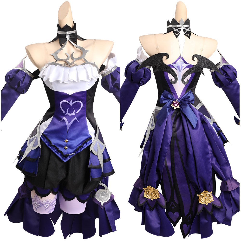Genshin Impact Fischl Polar Night Dream Cosplay Kostüm Outfits Halloween Karneval Kleid