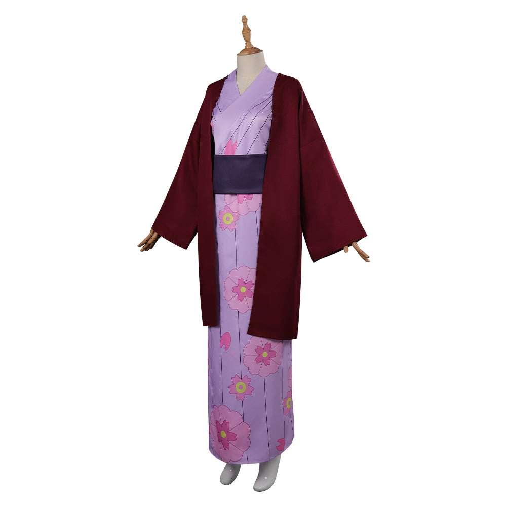 Demon Slayer Kanroji Mitsuri Kimono Cosplay Kostüm Halloween Karneval Outfits