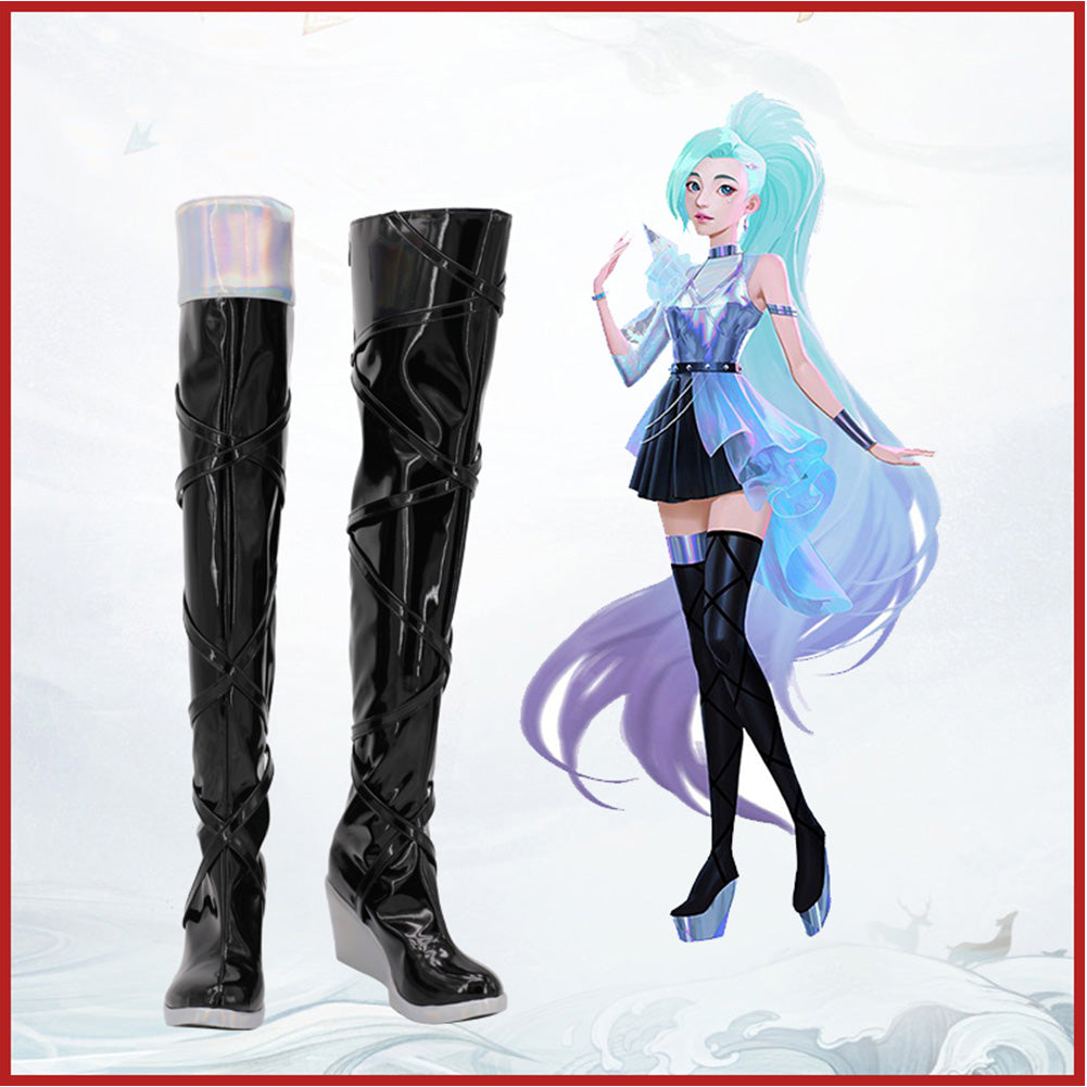 LOL League of Legends K/DA ALL OUT Seraphine Stiefel Cosplay Schuhe
