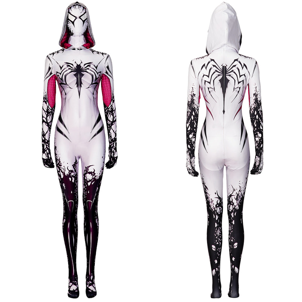 Gwen Stacy Cosplay Spiderman  Anti-Venom Serum Kostüm Outfits Halloween Karneval Jumpsuit