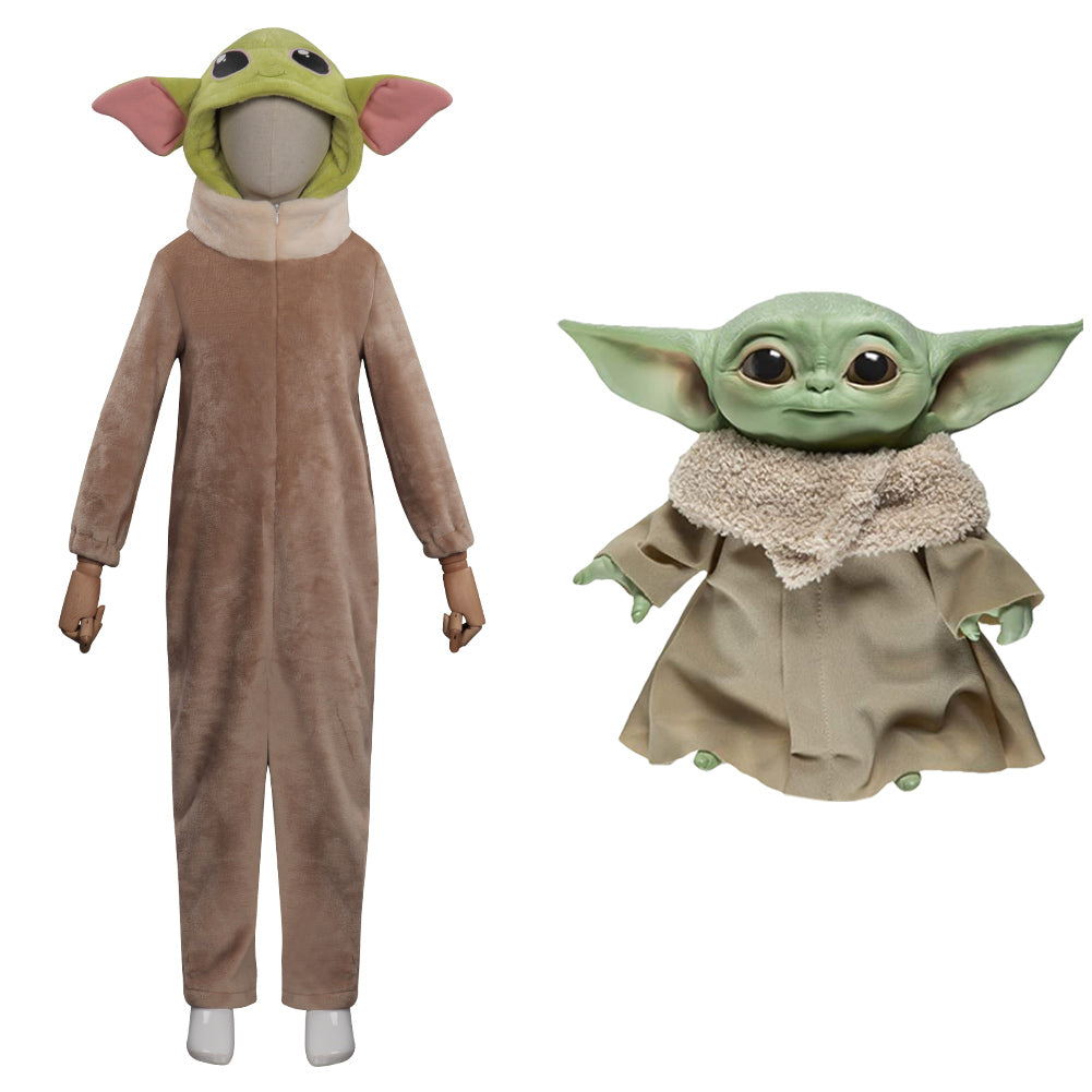 Kinder The Mandalorian Baby Yoda Cosplay Kostüme Outfits Halloween Karneval Jumpsuit