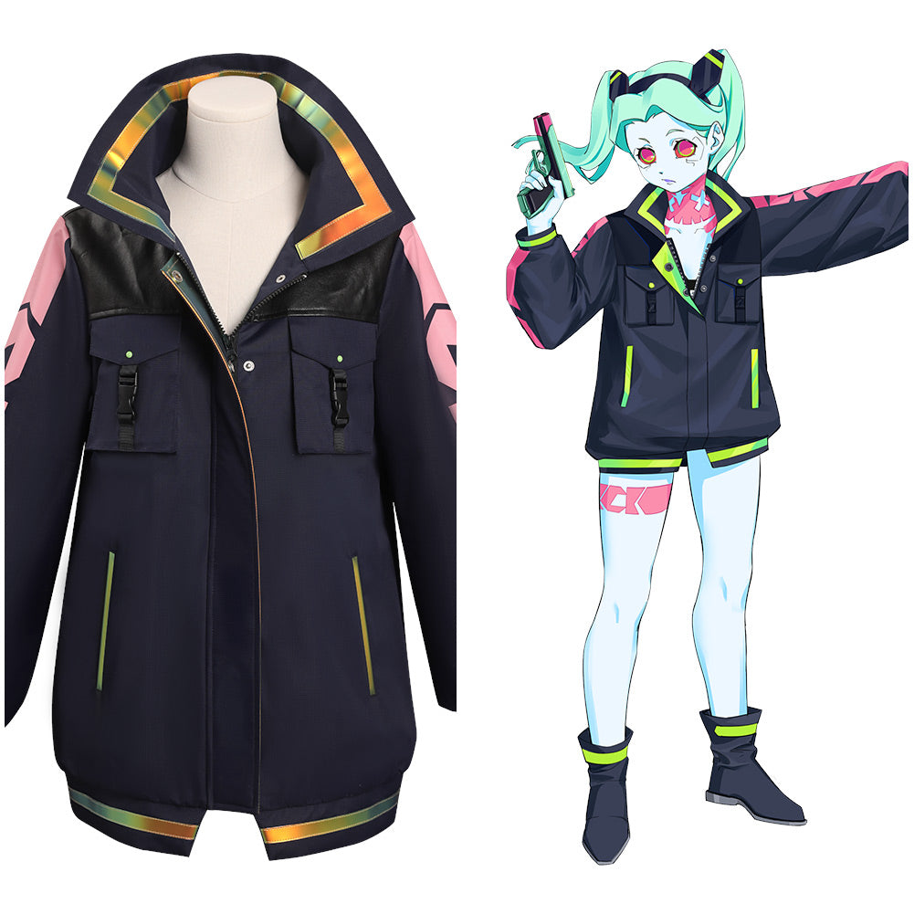 Cyberpunk: Edgerunners Rebecca Cosplay Kostüm Outfits Halloween Karneval Mantel