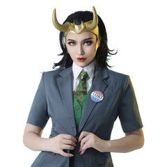 Loki 2021 webliches Loki Kostüm Halloween Karneval Kostüm