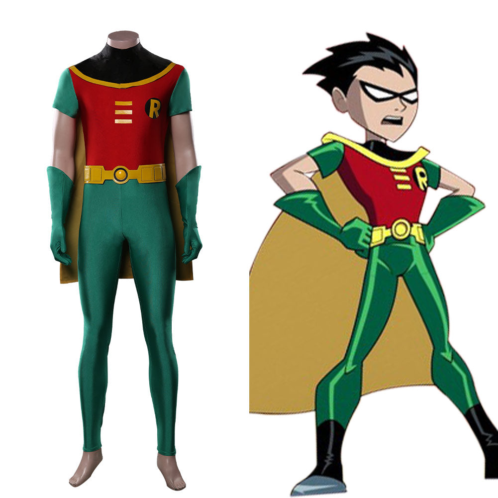 Teen Titans Robin Cosplay Kostüm Jumpsuit Halloween Karneval Outfits