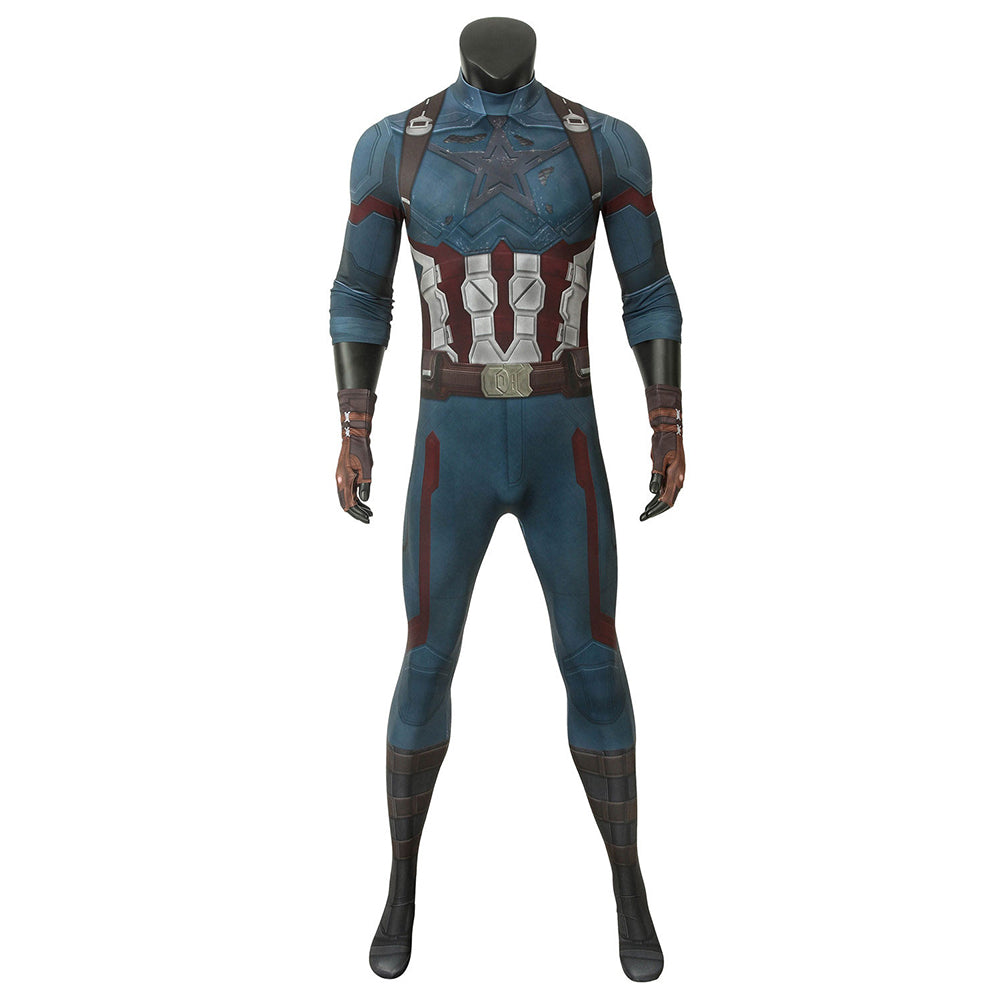 Captain America Steven Rogers Cosplay Kostüm Outfits Halloween Karneval Jumpsuit