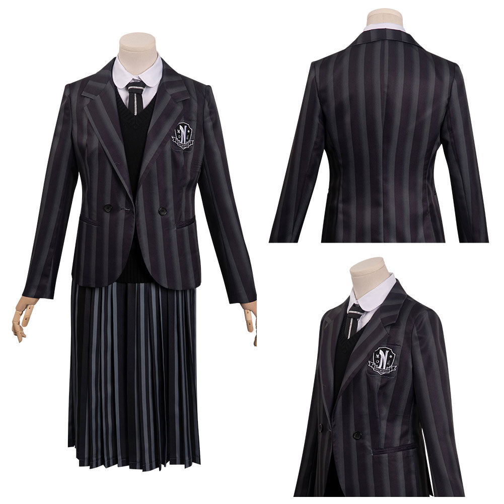 Kinder Addams Family Cosplay Kostüm Halloween Karneval Uniform