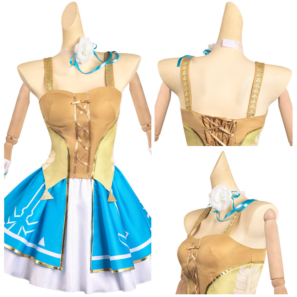 Prinzessin Zalda originell Kleid Cosplay Halloween Karneval Kostüm