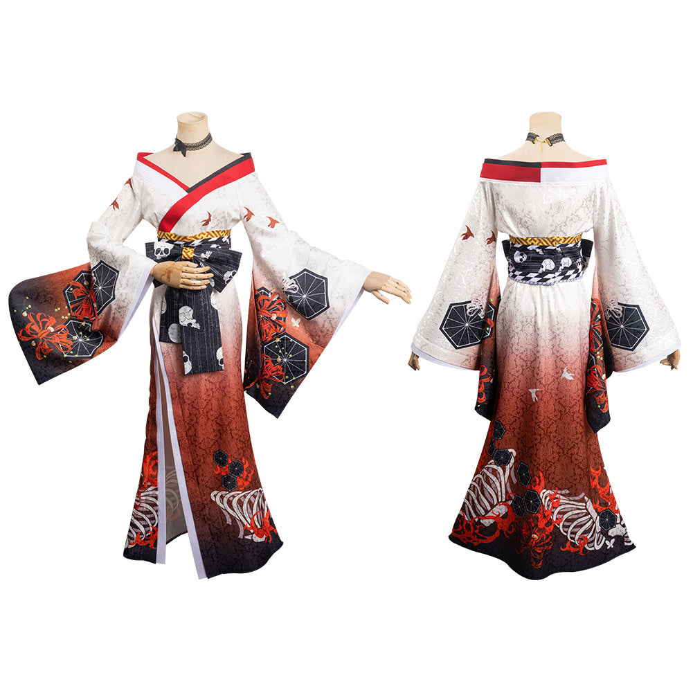 Chainsaw Man Hyakkiyakou‘s Shutendoji Makima Cosplay Kostüm Halloween Karneval Originell Kimono
