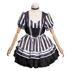 Iguro Obanai Damen Lolita Kleid Demon Slayer Cosplay Halloween Karneval Kostüm