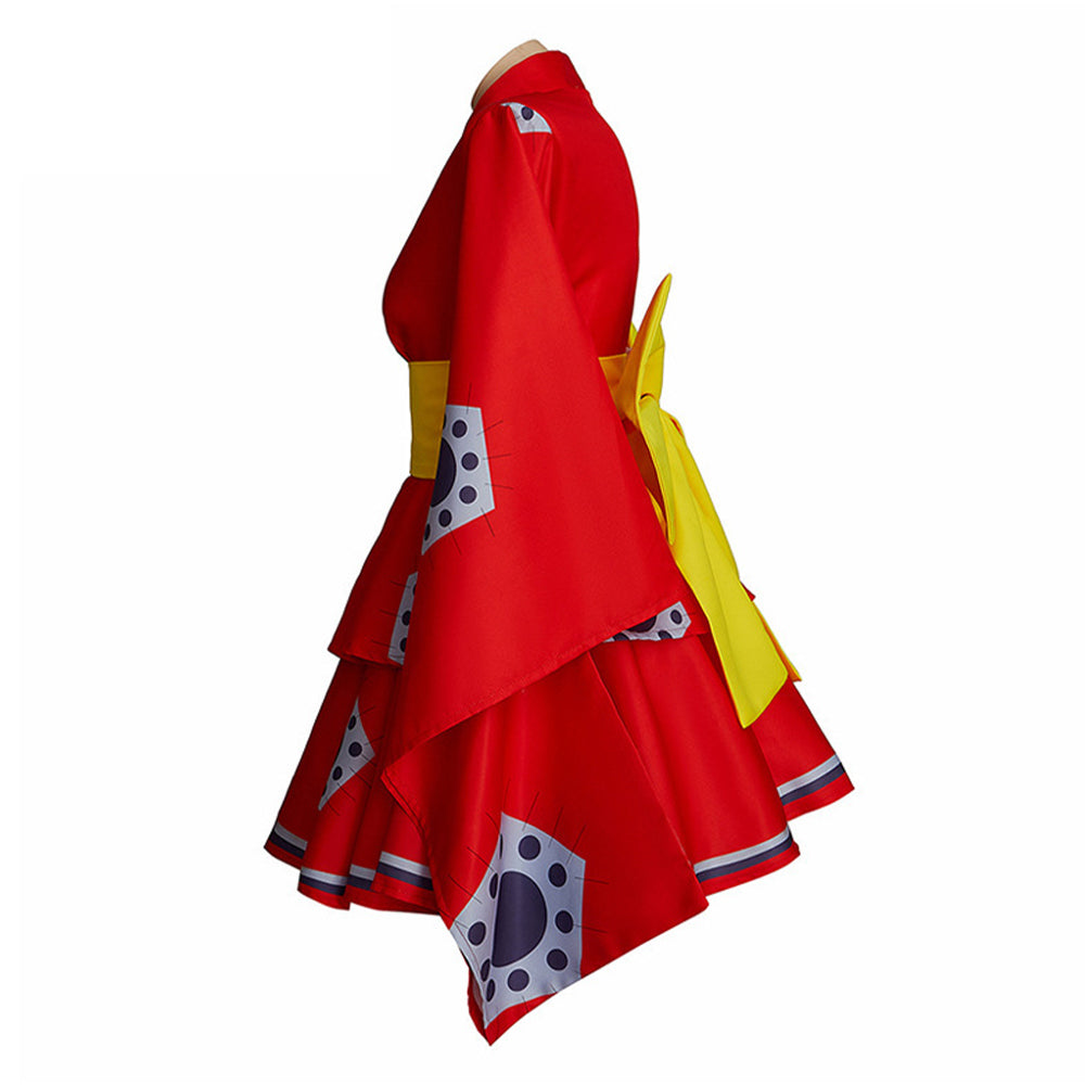 One Piece Luffy Lolita Kleid Cosplay Halloween Karneval Outfits