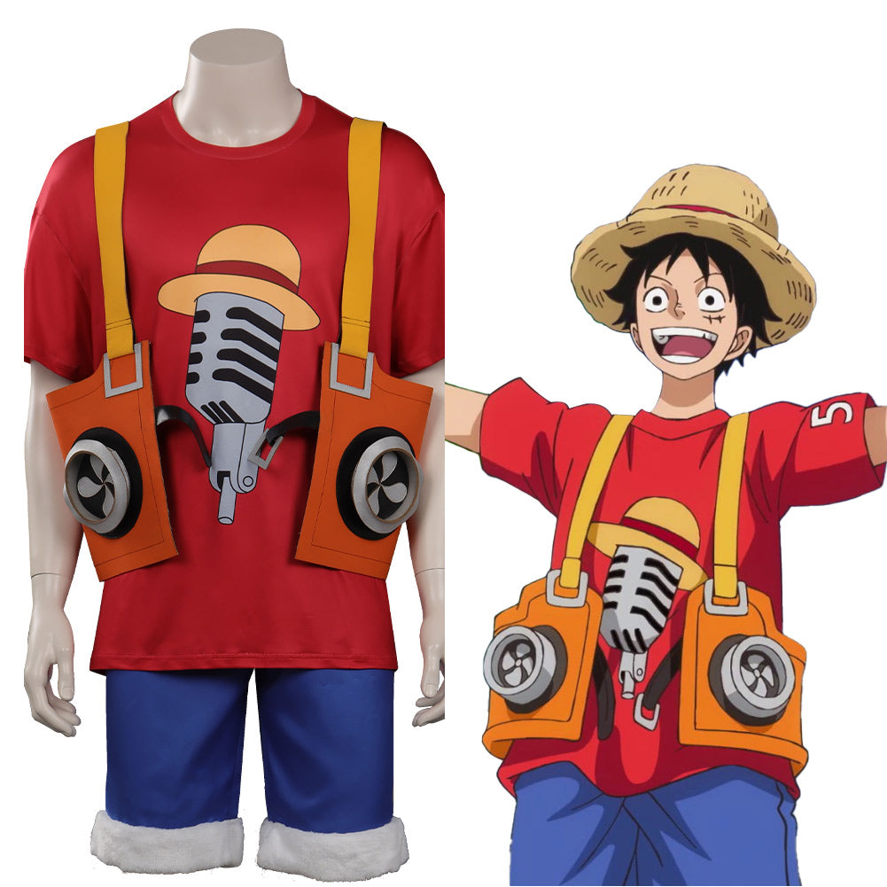One Piece Film Red 2022 Monkey D. Luffy Cosplay Kostüm Halloween Karneval Outfits