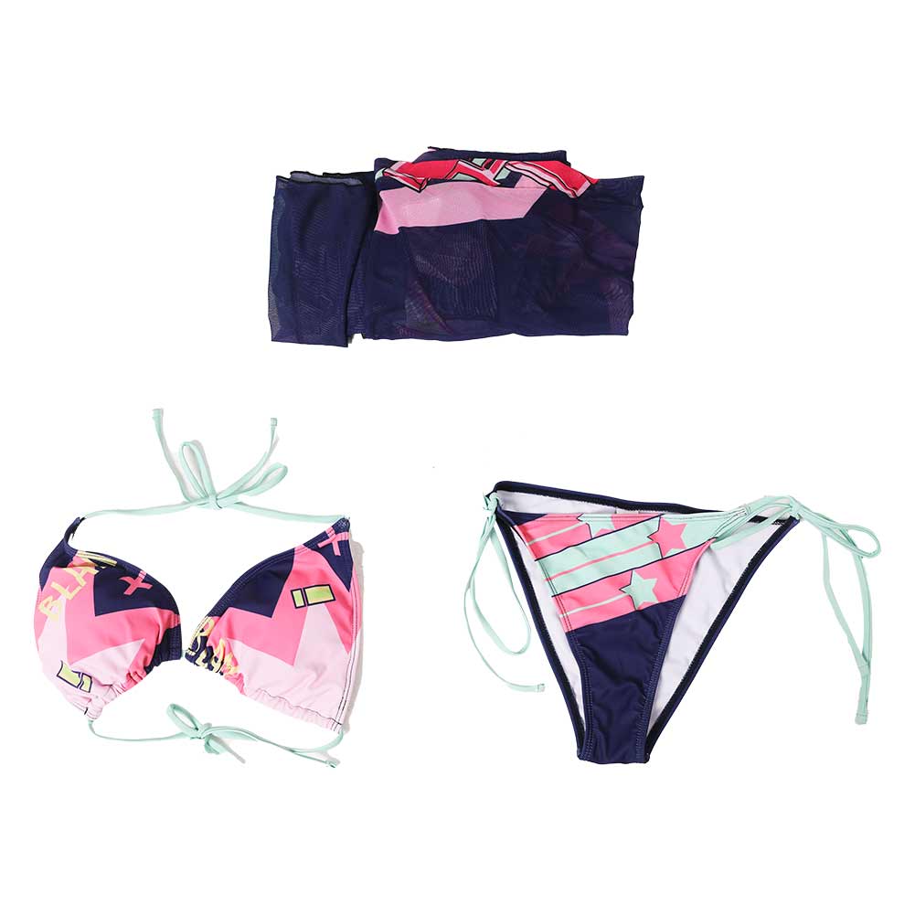 Rebecca Cyberpunk Edgerunner Bademode Damen Sommer Originell 3tlg. Badeanzug Cossky®