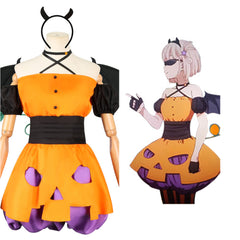 Nishikigi Chisato Cosplay Lycoris Recoil Kostüm Halloween Karneval Pumpkin Kleid