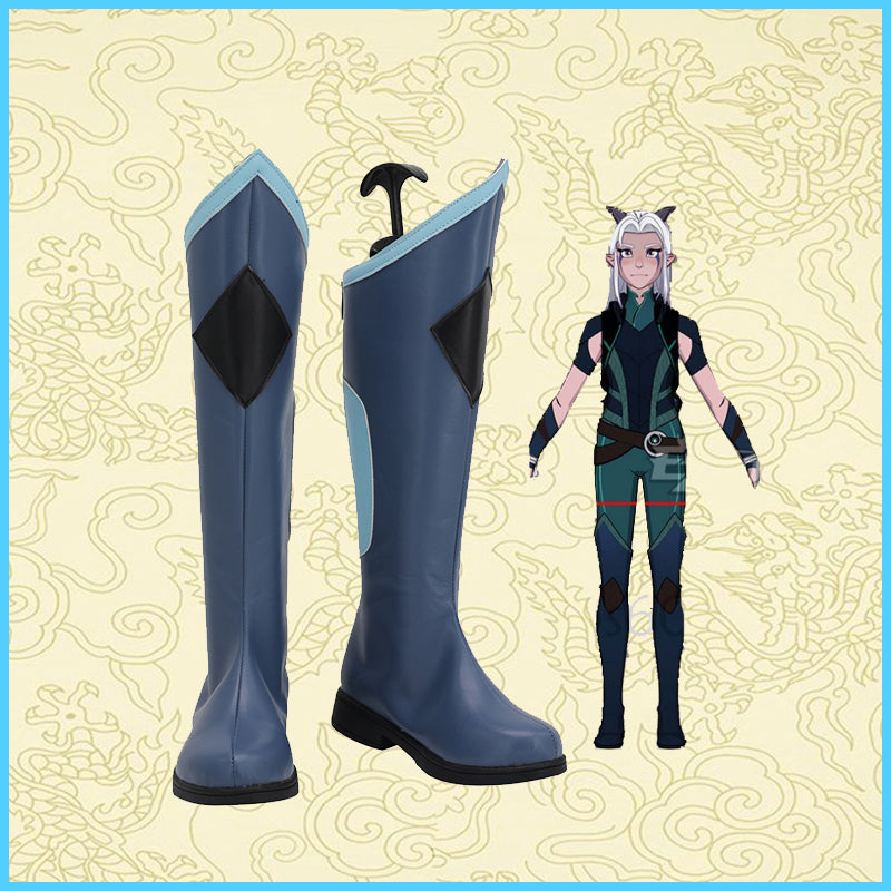 Der Prinz der Drachen Elfe Rayla The Dragon Prince Rayla Stiefel Cosplay Schuhe