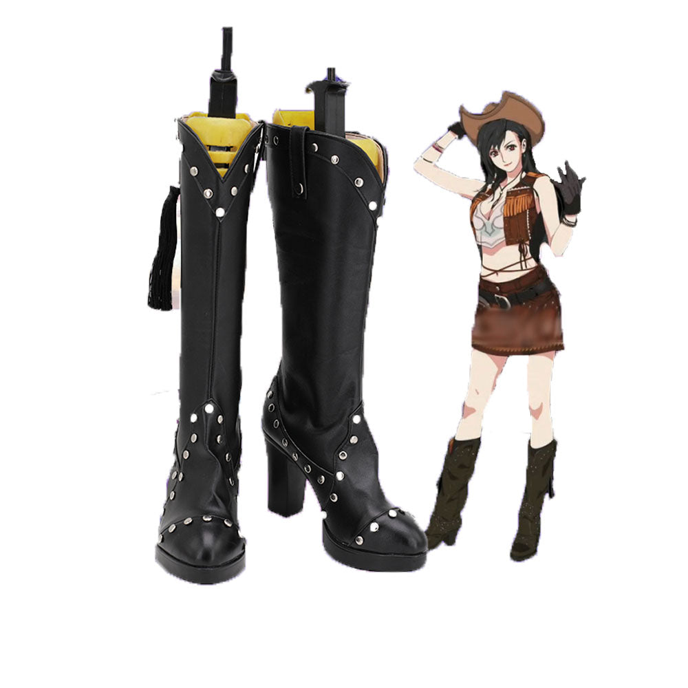 Final Fantasy VII Remake Tifa Lockhart Cosplay Stiefel Der Cowboy Cosplay Schuhe