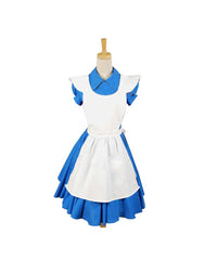 Alice In Wonderland Tim Burton Alice Kleid Cosplay Kostüm Dienstmädchen Kleid