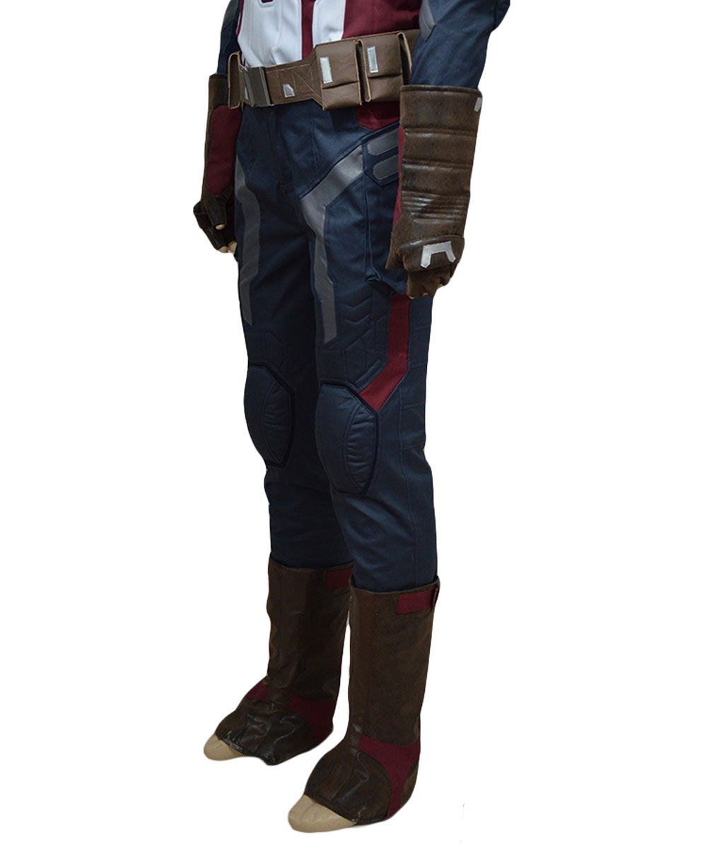 Avengers: Age of Ultron Captain America Steve Rogers Uniform Outfit Cosplay Kostüm