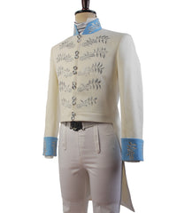 Cinderella 2015 Film Prinz Charming Kit Uniform Anzug Kostüm Cosplay Weiß