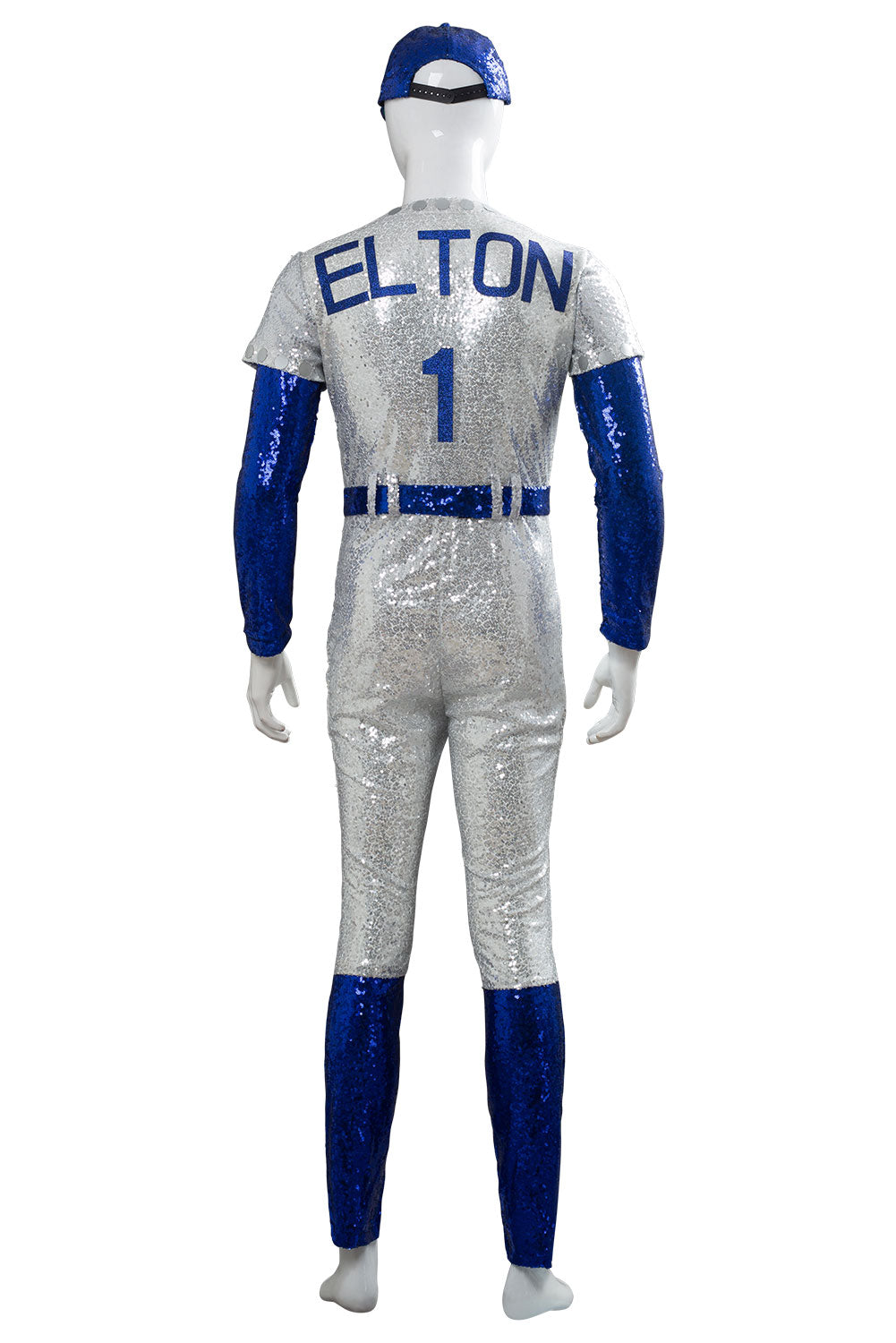 Elton John Baseballuniform Rocketman Cosplay Kostüm Jumpsuit Kappe