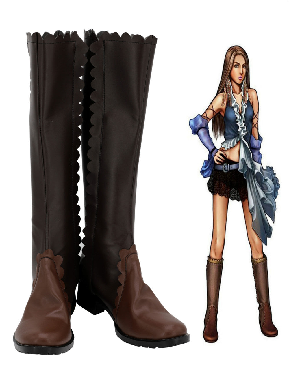 Lenne Final Fantasy 10 Schuhe Cosplay Stiefel