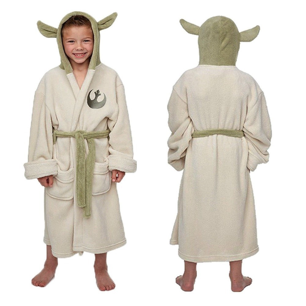 Star Wars Yoda Jedi Öhre Fleece Badenmantel Jugendliche Kind Robe