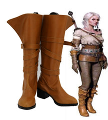 The Witcher 3 Wild Hunt Ciri Cirilla Fiona Elen Stiefel Cosplay Schuhe Stiefel