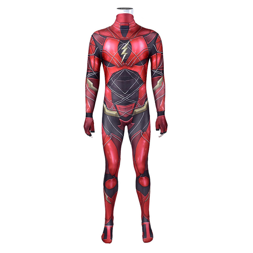 The Flash Barry Allen Overall Cosplay Jumspuit Halloween Karneval Outfits