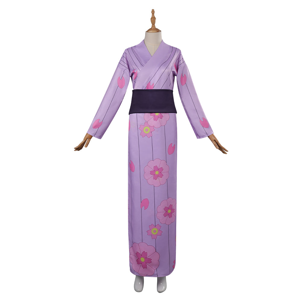 Demon Slayer Kanroji Mitsuri Kimono Cosplay Kostüm Halloween Karneval Outfits