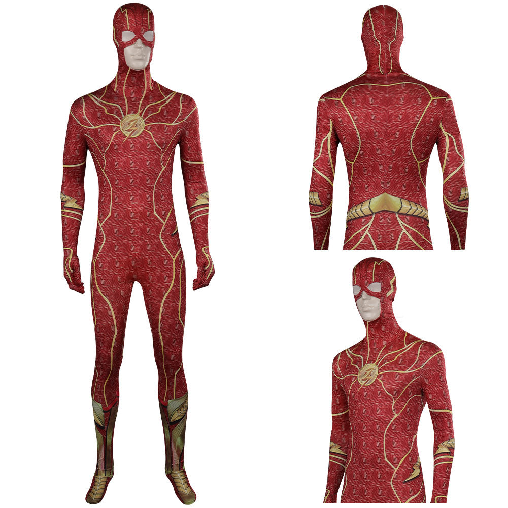 The Flash Barry Allen Overall Cosplay Jumpsuit Halloween Karneval Outfits