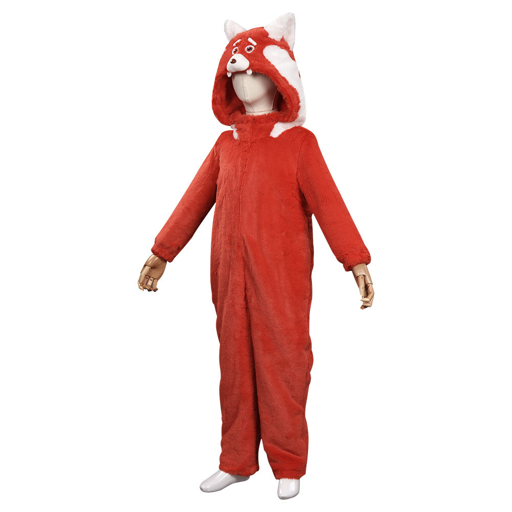 Kinder Turning Red Mei Cosplay Kostüm Schlafanzug Outfits Halloween Karneval Jumpsuit