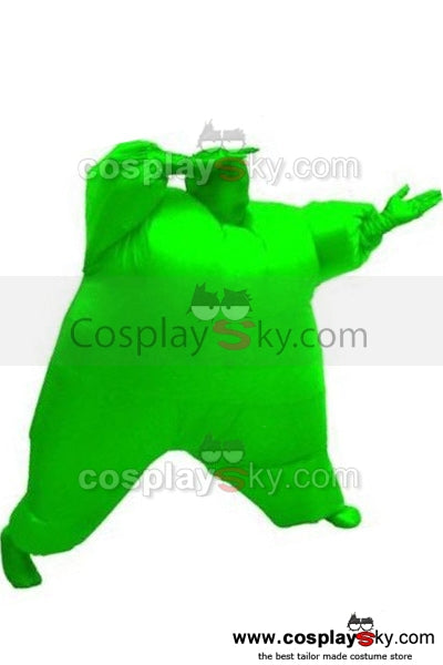 Erwachsene Fatsuit Inflatable Aufblasbares Kostüm Jumpsuit Grün –