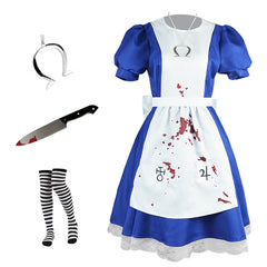 Alice: Madness Returns Alice Kleid Cosplay Kostüm Set