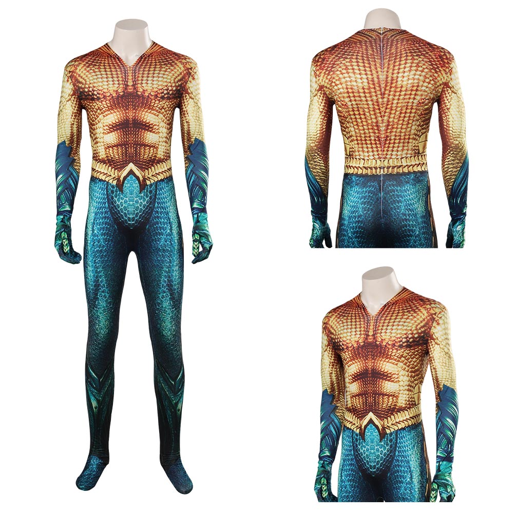 Aquaman Arthur Curry Overall Cosplay Kostüm Halloween Karneval Jumpsuit