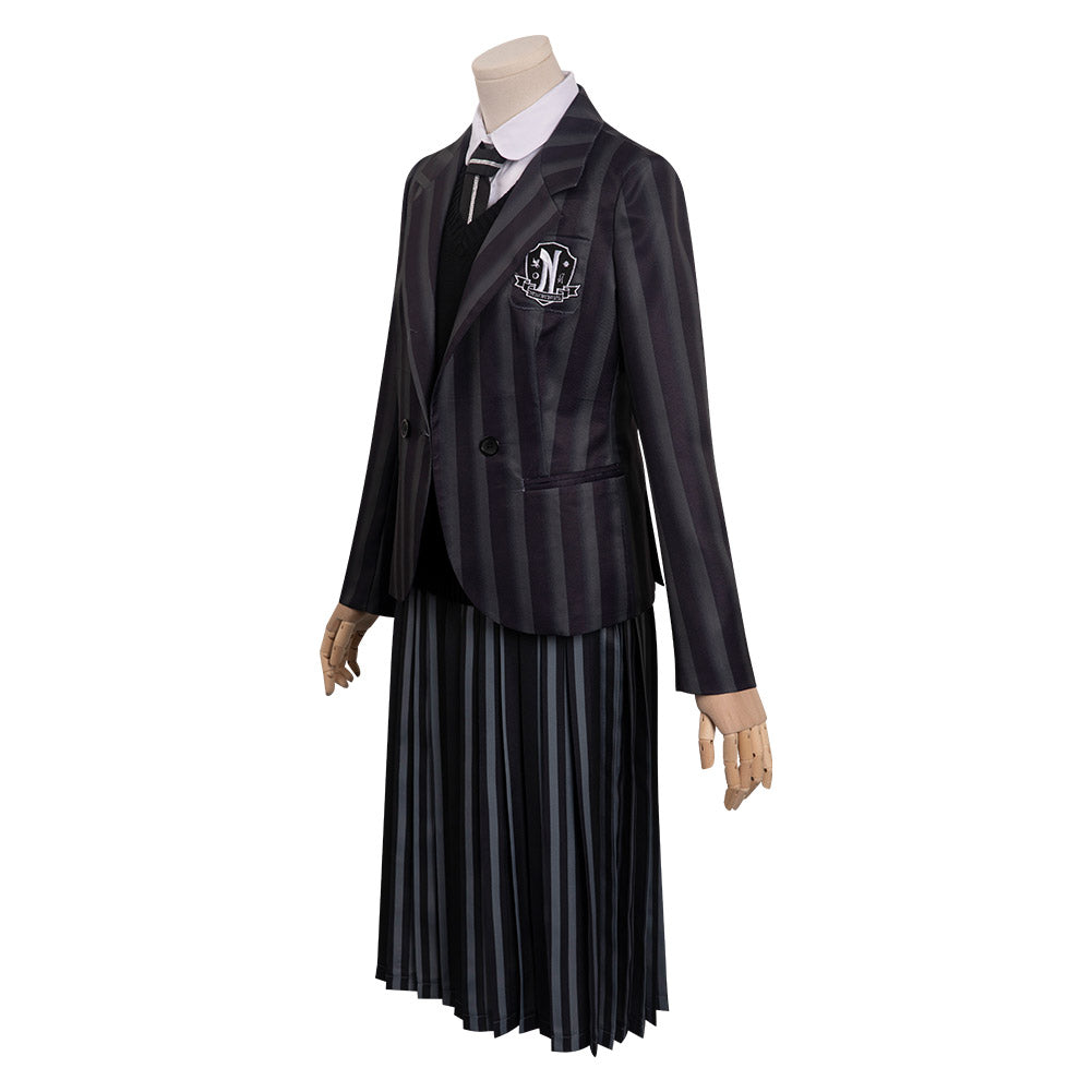 Kinder Addams Family Cosplay Kostüm Halloween Karneval Uniform