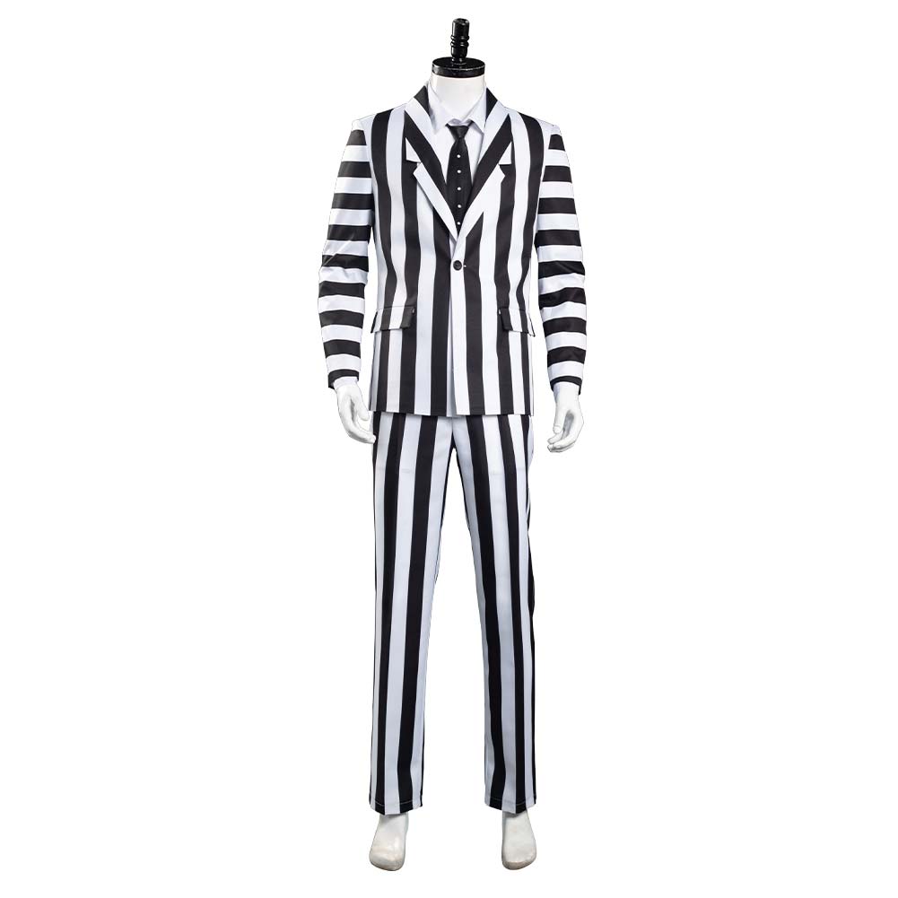 Beetlejuice Adam Maitland Kostüm Streifenanzug Halloween Karneval Cosplay