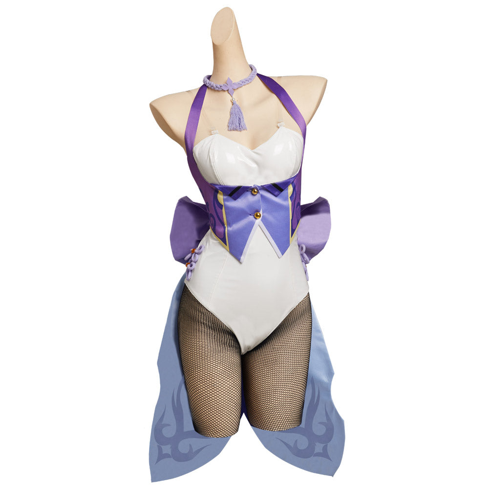 Genshin Impact Keqing Cosplay Bunny Girl Kostüm Halloween Karneval Outfits