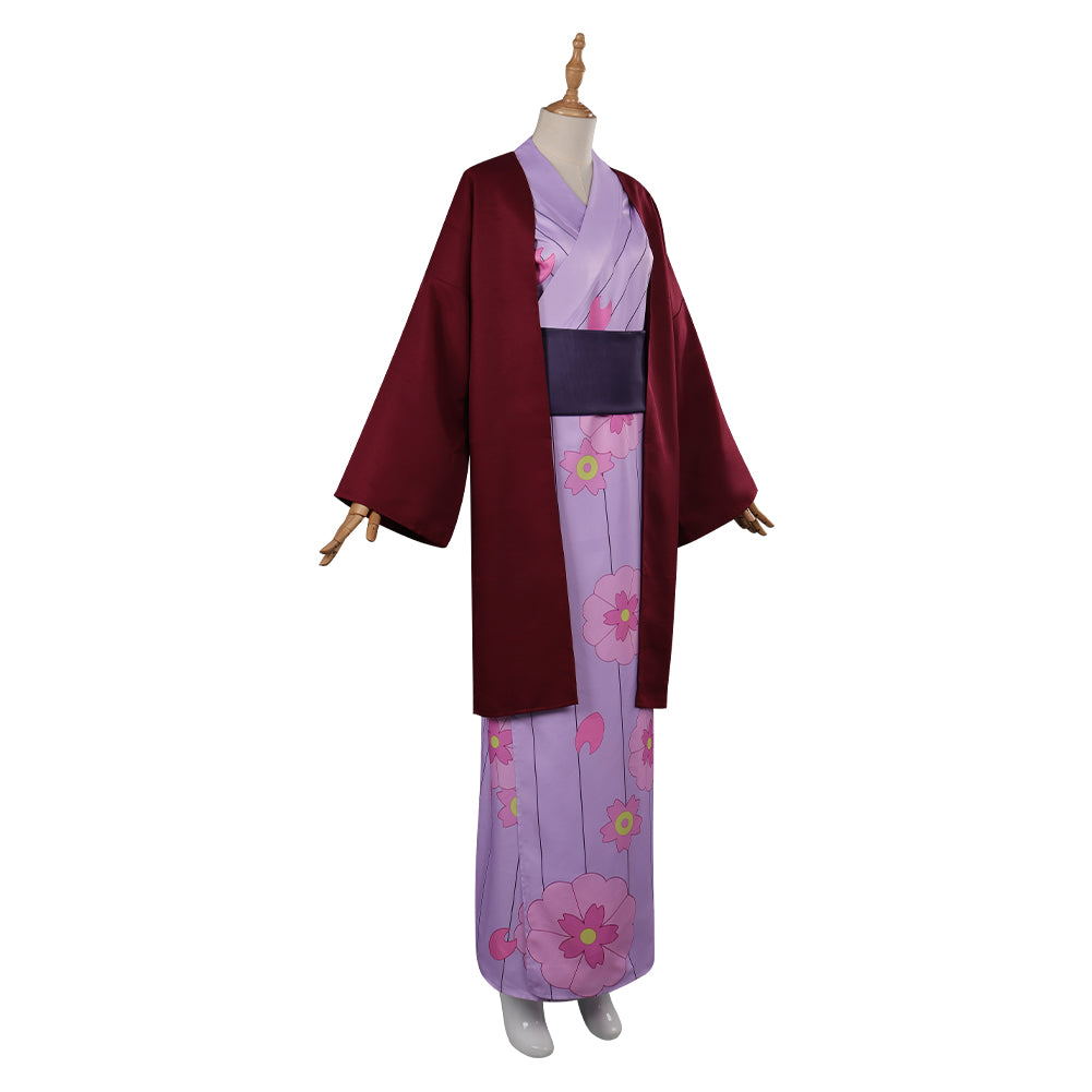 Demon Slayer Kanroji Mitsuri Kimono Cosplay Kostüm Halloween Karneval Outfits