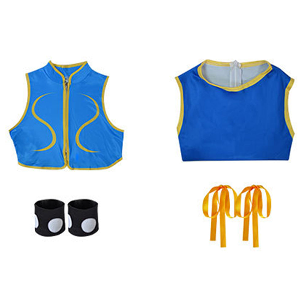 Street Fighter Alpha Chun Li Overall Cosplay Kostüm Halloween Karneval Outfits